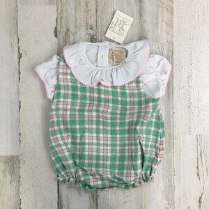 Beaufort Bonnet Company Brooksy Bubble Putney Plaid Pink Green Girl 18 24 M NEW